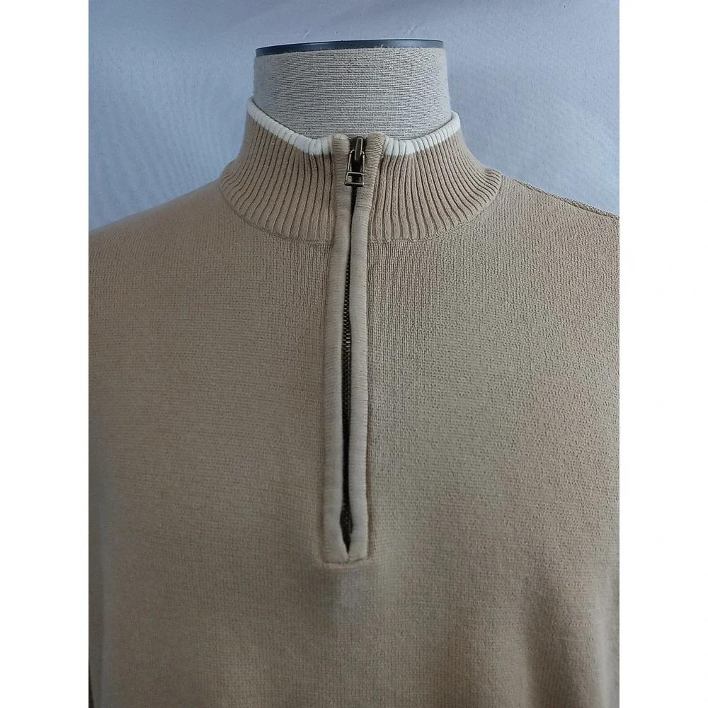 Vintage Saddlebred Pullover Jacket‎ Men's Size Large Mock Neck 1/4 Zip Sweater
